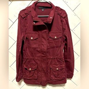 Women’s Burgundy Utility Jacket